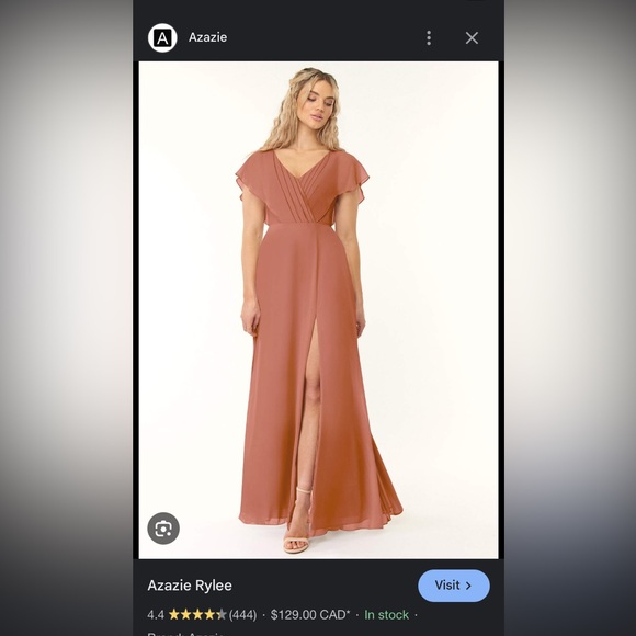 Azazie Rylee Women's Dress in Rust - Picture 1 of 5